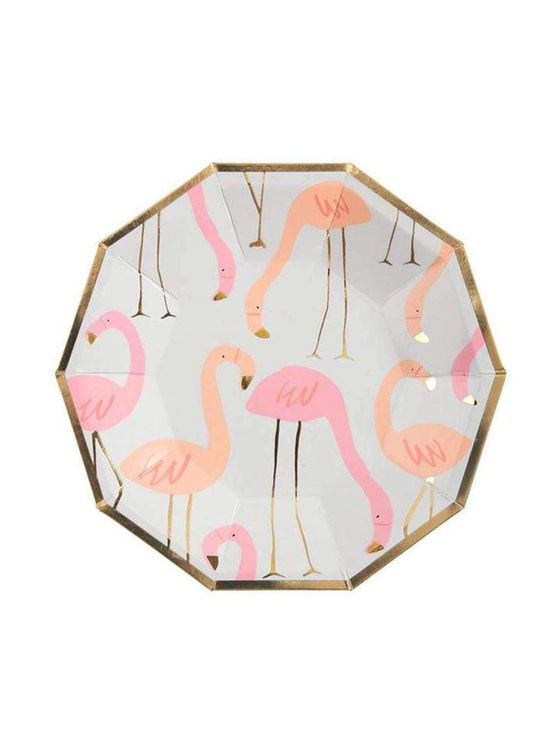 Papirnati tanjuri “NEON FLAMINGO” 8/1