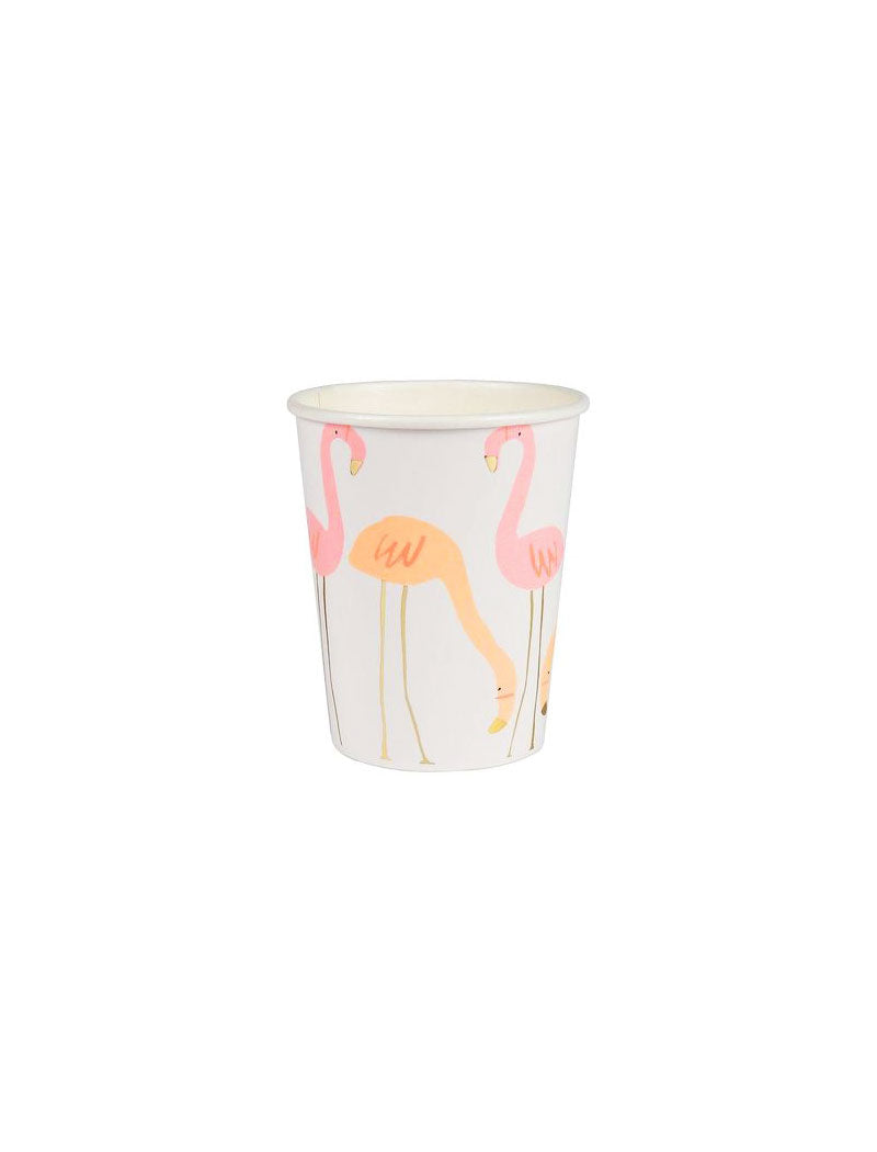 Papirnate čaše “NEON FLAMINGO” 8/1