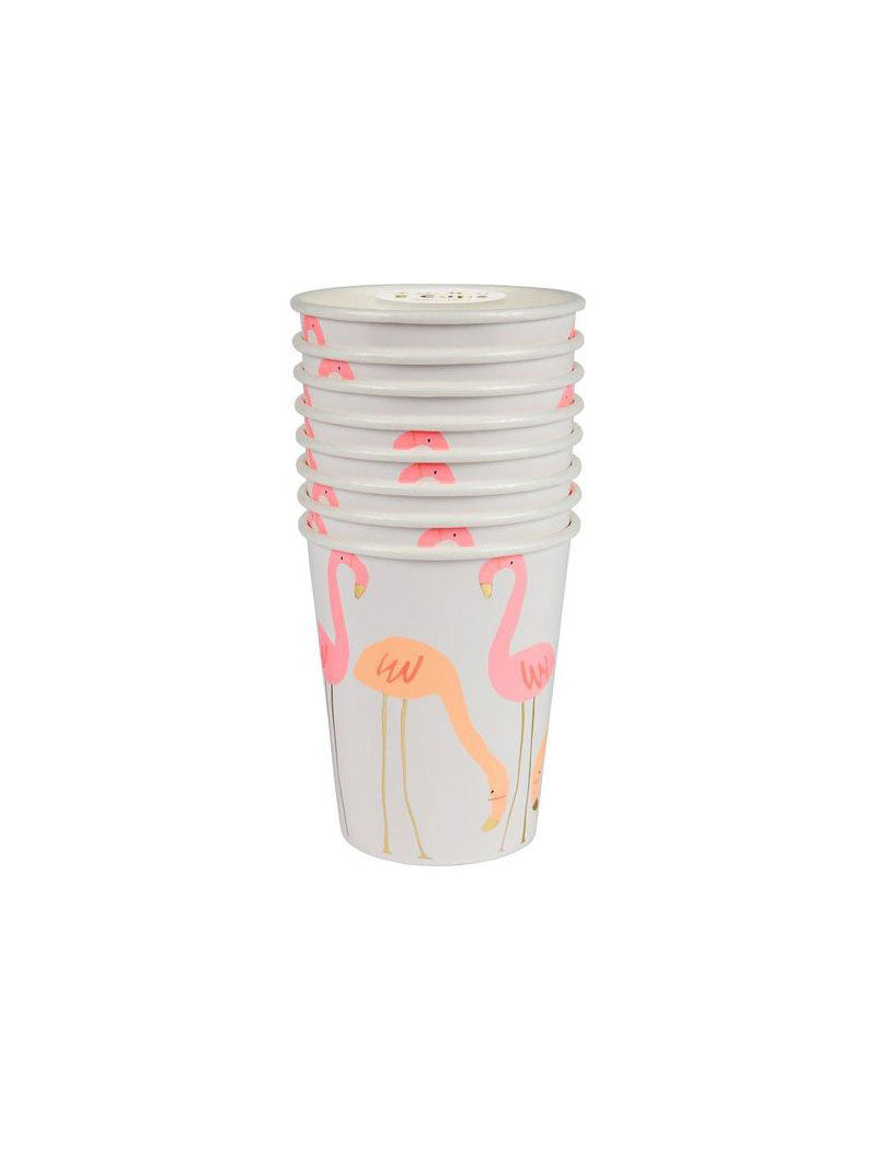 Papirnate čaše “NEON FLAMINGO” 8/1