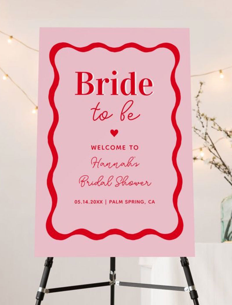 Welcome sign BRIDE TO BE