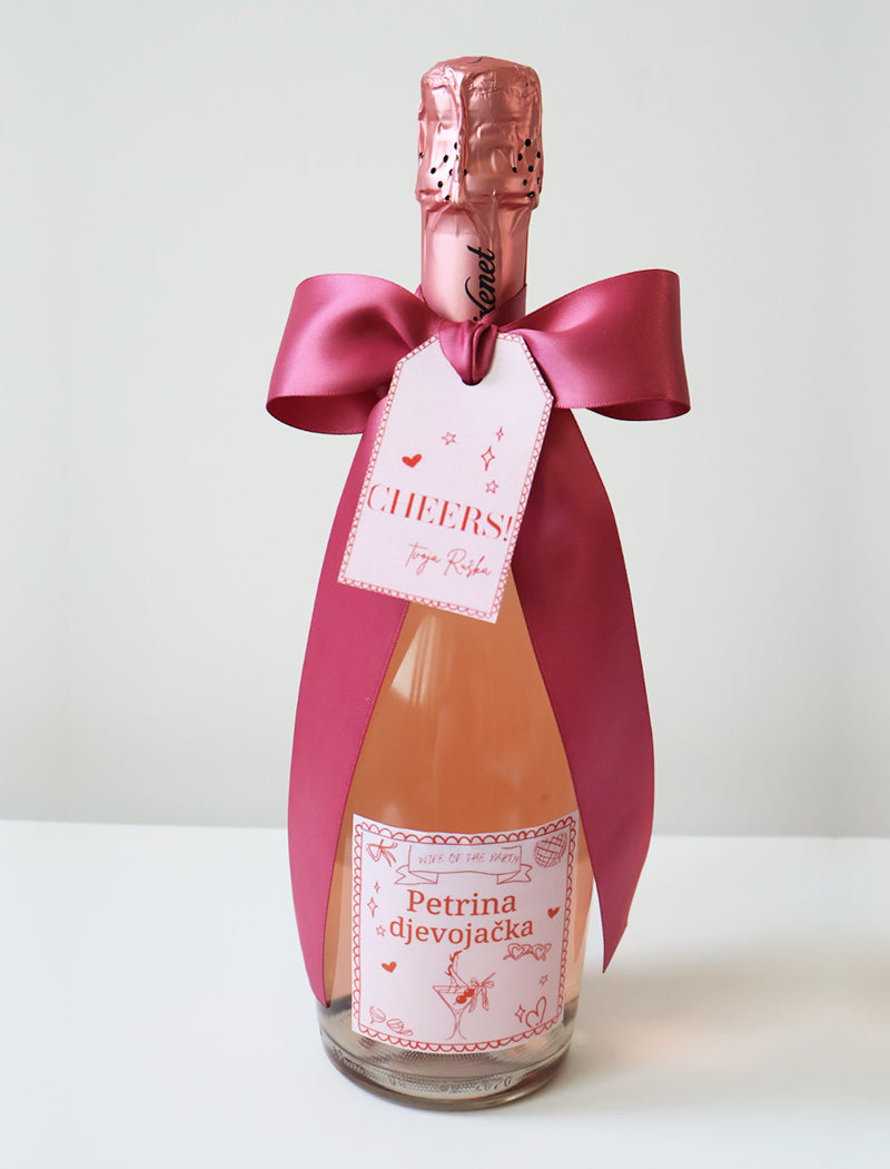Personalizirani šampanjac BRIDE PINK