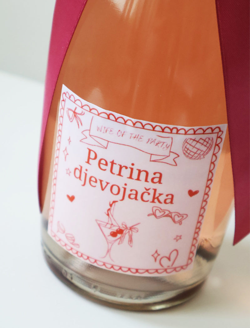 Personalizirani šampanjac BRIDE PINK