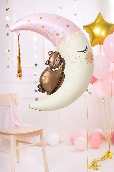 Balon TEDDY ON THE MOON GIRL