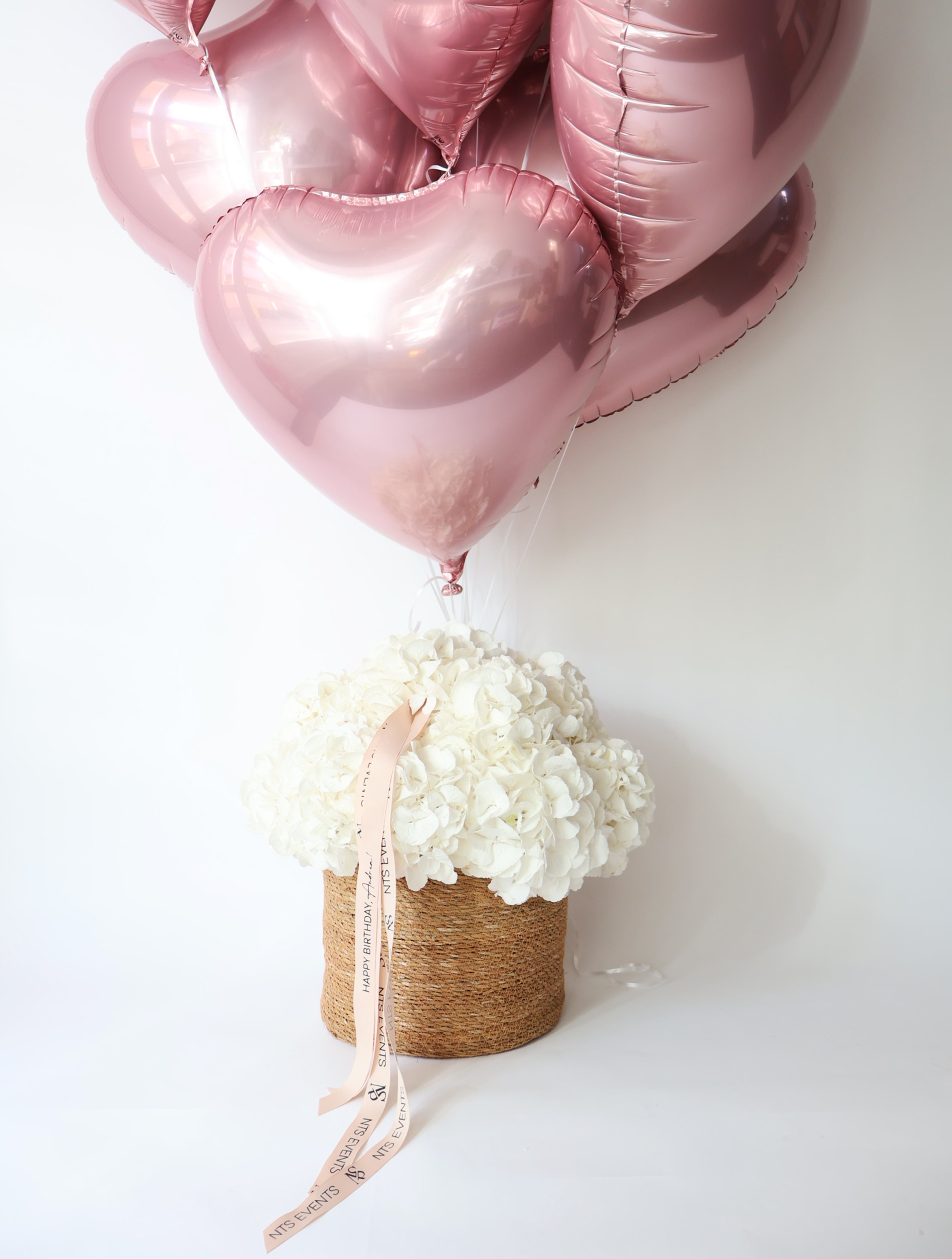 Flower basket "Hydrangea Bliss"