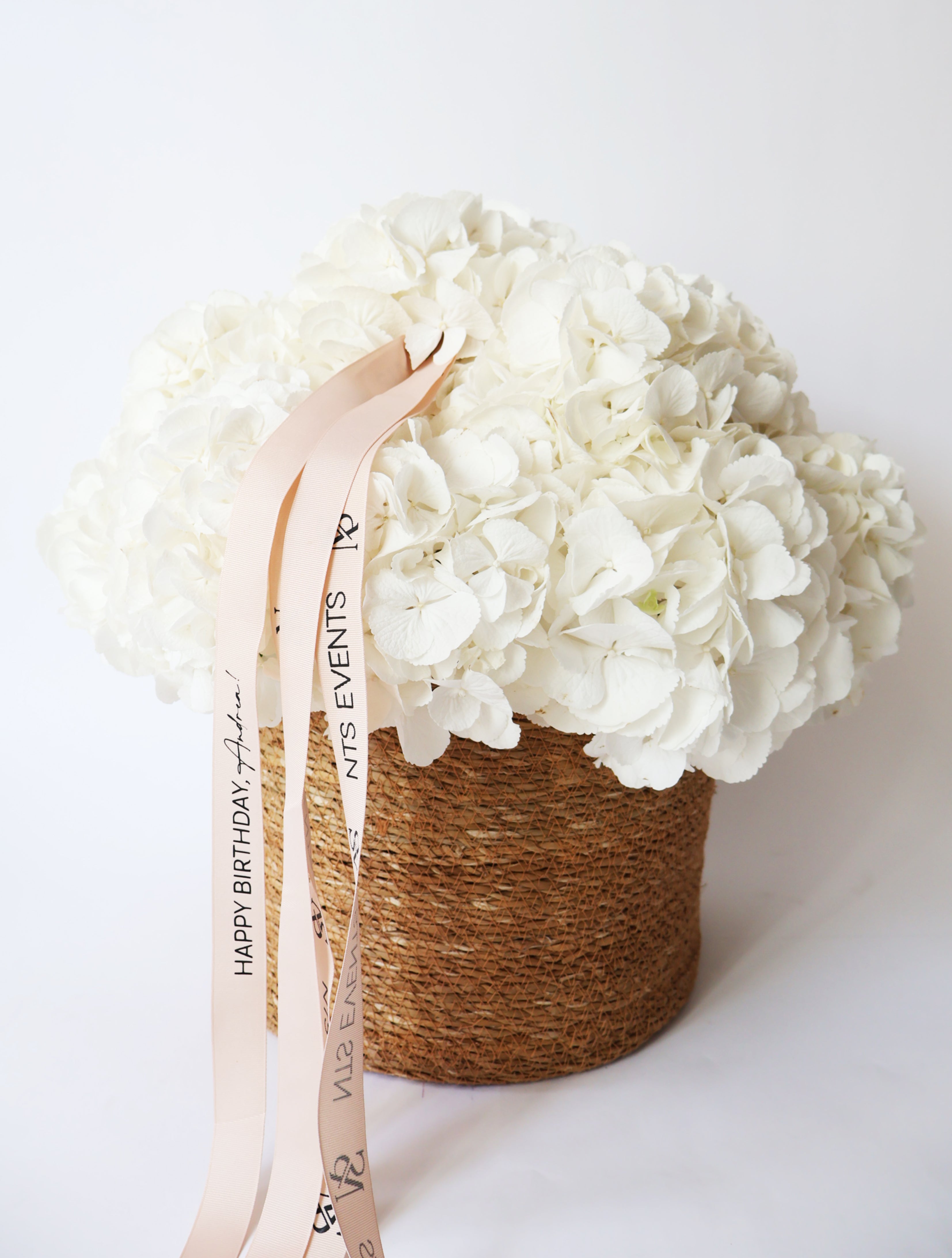 Flower basket "Hydrangea Bliss"