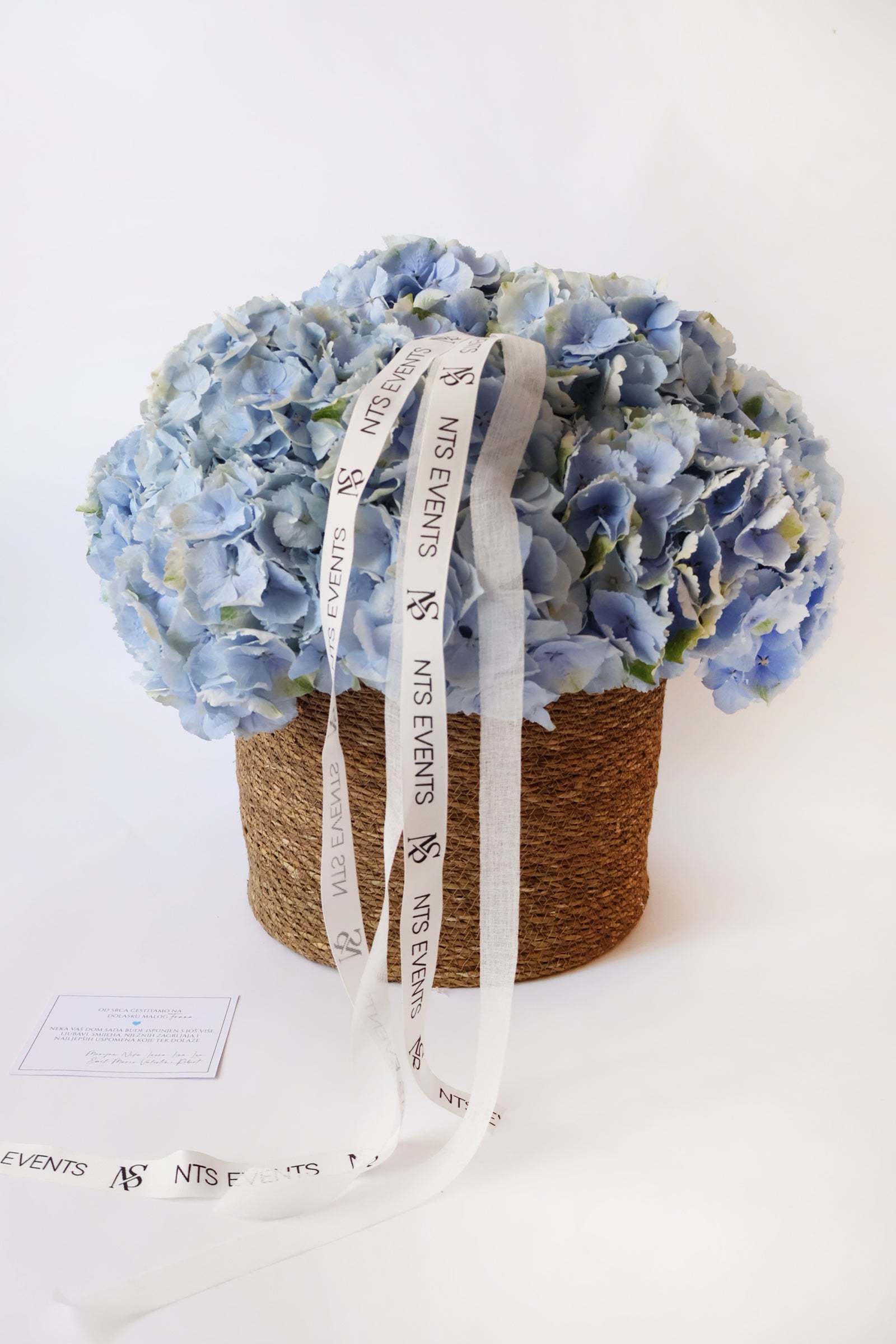 Flower basket "Hydrangea Bliss"