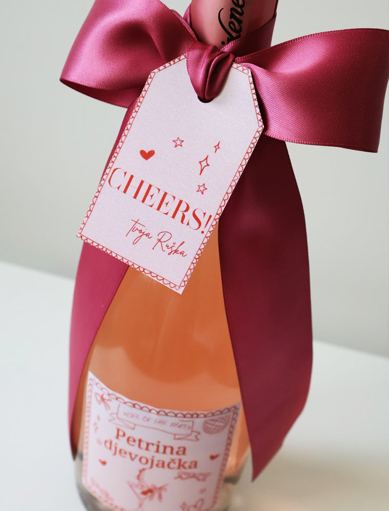 Personalizirani šampanjac BRIDE PINK
