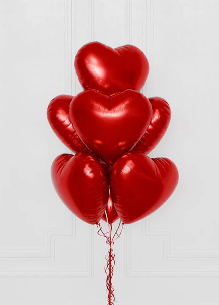 BALON BOUQUET RED HEARTS